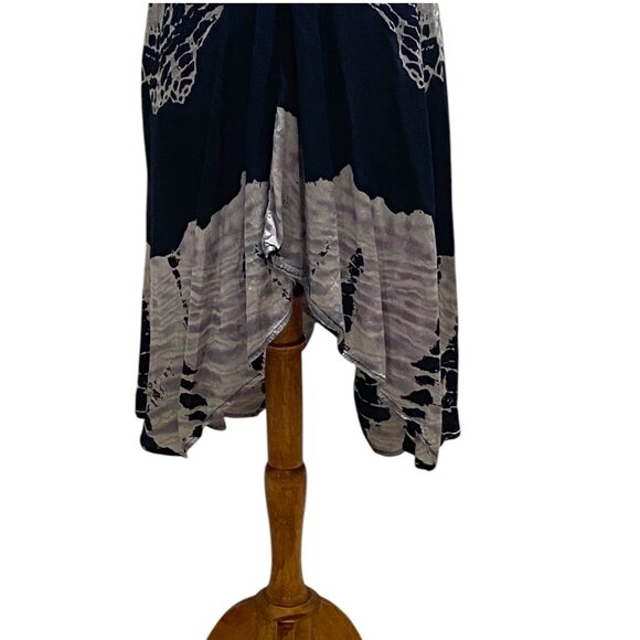 Moda International Y2K Halter Boho Print Dress Black Size XS Festival Fairy Goth - Picture 6 of 12